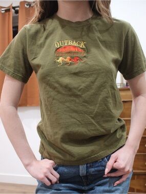 Outback Australia Olive Green Graphic Tee